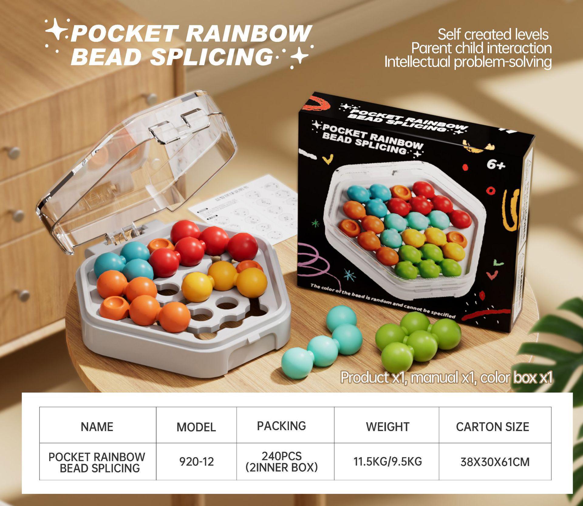 Rainbow Logic Beads: Children s Educational Stringing Game