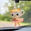 2D Acrylic Animal Hanging Ornament Car Rearview Mirror Charm Backpack Keychain Fade-Resistant Cute Car Interior Hanging Decor for Home Party Favors