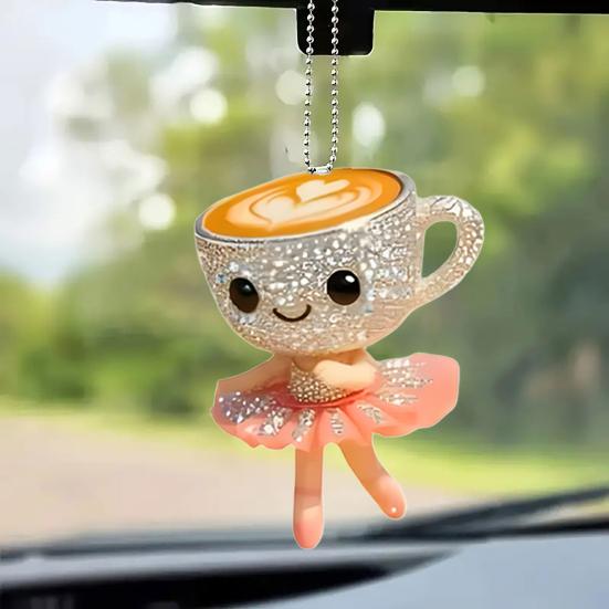 2D Acrylic Animal Hanging Ornament Car Rearview Mirror Charm Backpack Keychain Fade-Resistant Cute Car Interior Hanging Decor for Home Party Favors