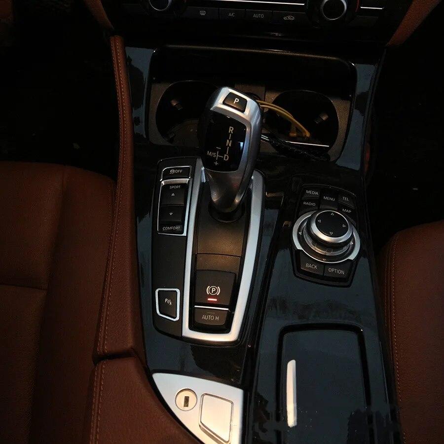 Aluminum Alloy Car Center Console Gear Shift Left Side Panel Decoration Cover Trim Fit For BMW 5 Series F10 5GT F07 2011-2017