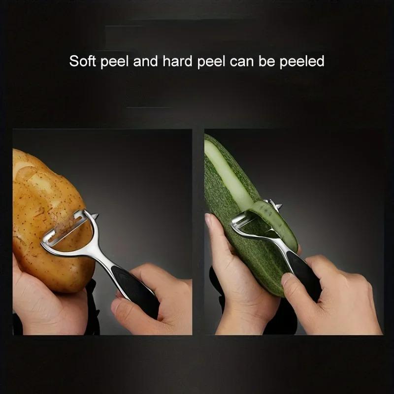 1PC Stainless Steel Vegetable Peeler, Peeler, Multifunctional Carrot and Potato Grinder, Fruit Tool, Kitchen Accessory, Cooking