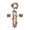 Hawaiian Leis Party Decorations, Hawaiian Flower Necklace Flowers Bracelets Headband, for Tropical Hawaiian Party Theme Beach Party