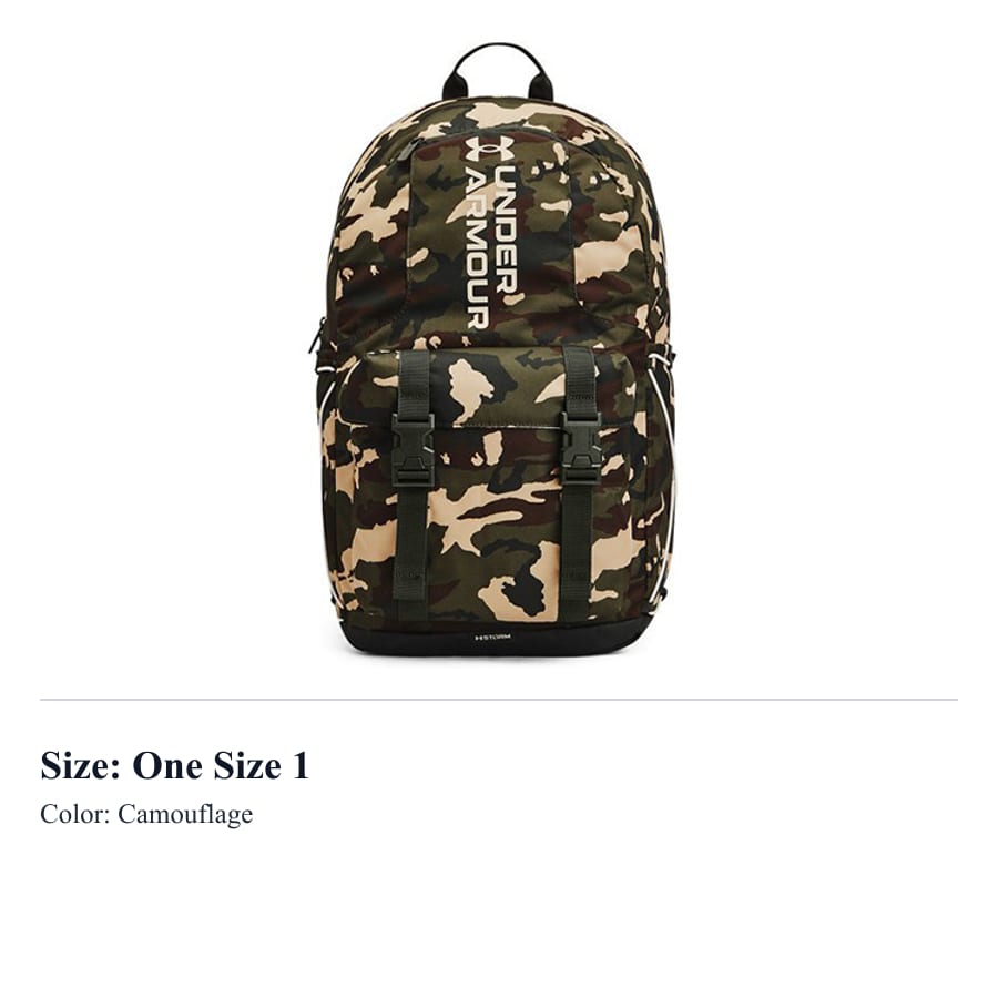 Under Armour Polyester Backpack Regular Unisex Camouflage 1364184-312