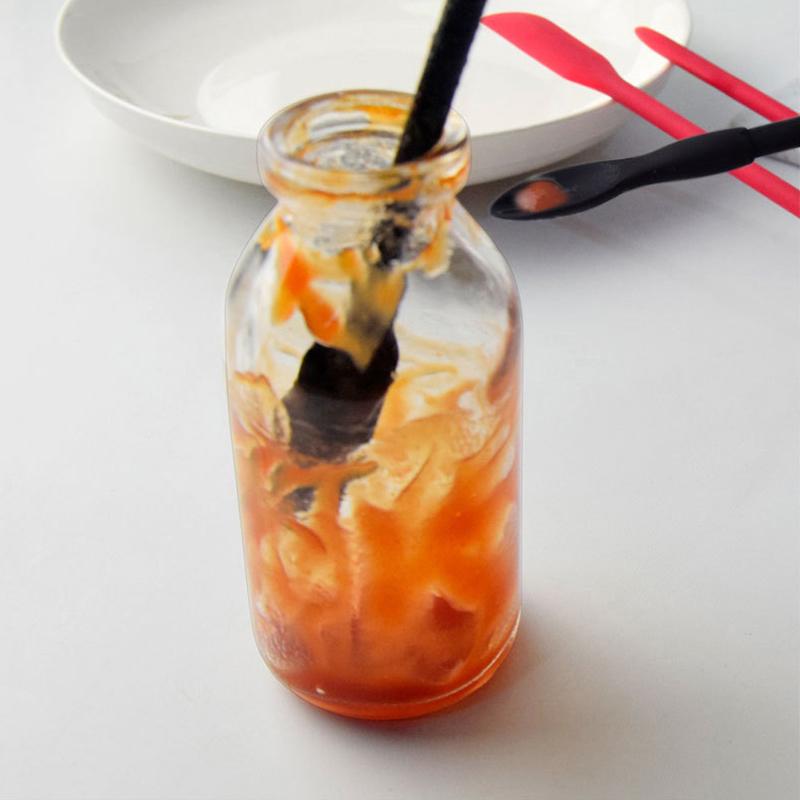 Mini Silikonspatel Tunn Burk Flaska Silikonskrapa Redskap Köksredskap