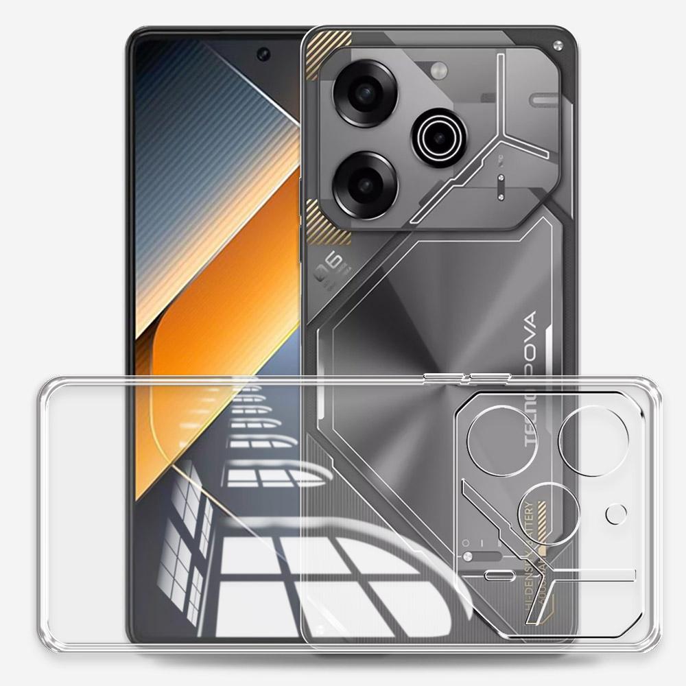 Pro Tecno Pova 6 Pro 5G LI9 Pouzdro Průhledné Silikonové Měkké Pouzdro na Telefon Tecno Pova 6 5G Nárazuvzdorné Ochranné Pouzdro na Pova6 Pro LI9 Funda