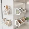 Wall Mounted Storage Basket Seasoning Storage Black White Drainage Basket Garlic Ginger Onion Space Saving Spice Shelf