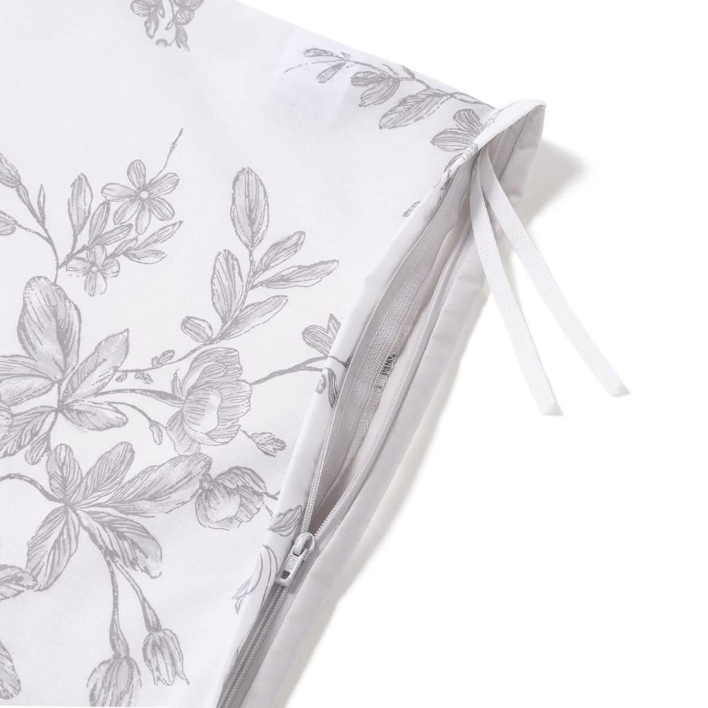 Francfranc Classic Flower Duvet Cover, Single, Gray, Floral Print, Monochrome Gray