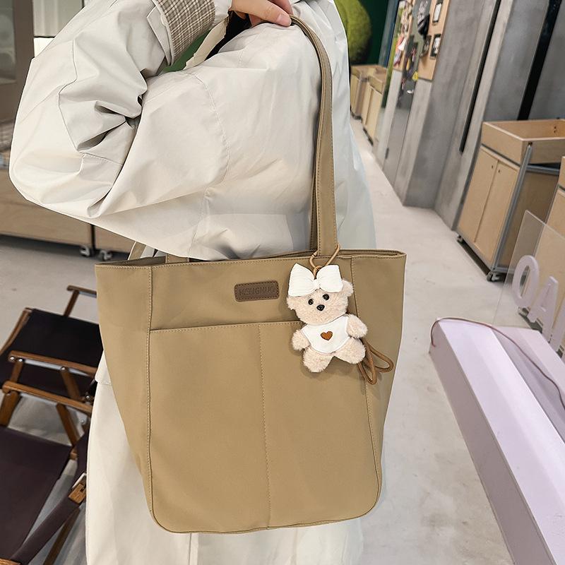 Large Capacity Canvas Bag Student Class Commuter Tote Bag