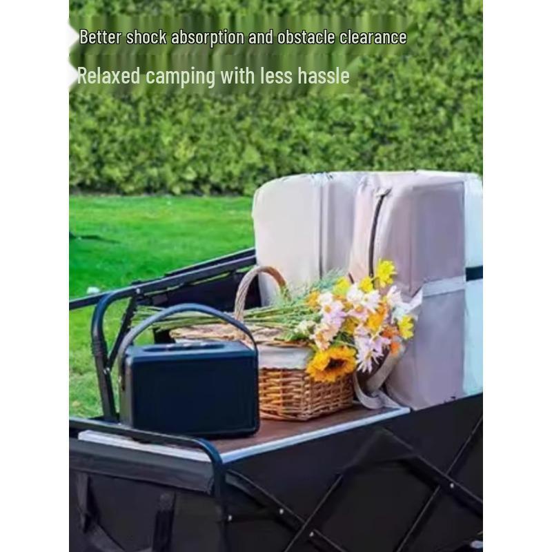 Foldable Outdoor Camping & Picnic Stroller with Large Handle