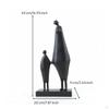 Abstract Metal Sculpture Matte Black with Base Modern Home
