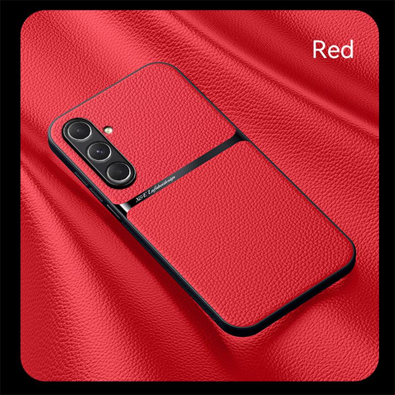 

Магнітний чохол з PU шкіри для Samsung Galaxy M35 A16 A36 A56 A15 5G A25 A35 A55 Захисна накладка Жорсткий чохол Coque Fundas For Samsung A55 5G червоний