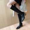 Fashion Zipper Women 'S High Boots Leather Elegant Thigh High Boots Female Fashion Party Shoes Autumn Winter Designer