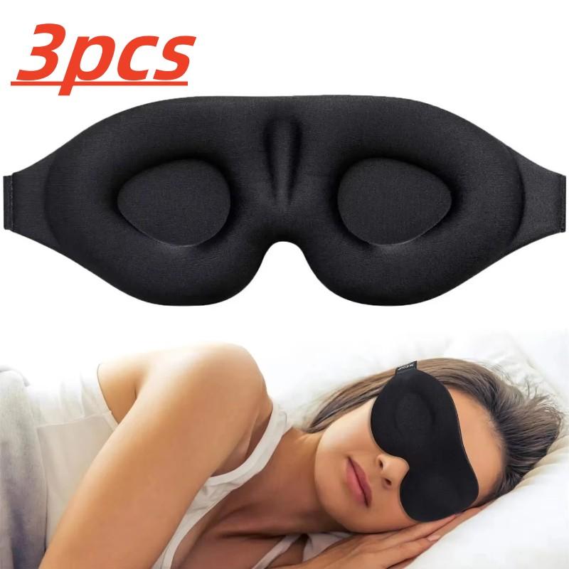 3D maska ​​na spaní Block Out Light Maska na oči pro pohodlné spaní Oční stíny na cesty Nap Náplasti na oči se zavázanýma očima Sleeping Aid
