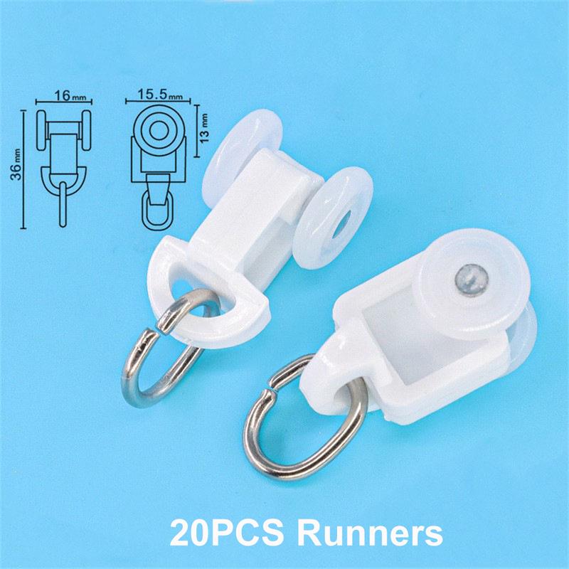High Quality Curtain Track Quiet Runners for Dooya S Curtain Track Electronic Curtain Accessory 20PCS,Tuya Smart Track System