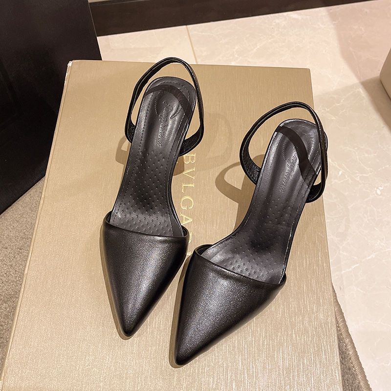 Fashion Green Ladies Shoes White Sandals for Women Summer 2024 Heeled Pumps Office Work Footwear Black High Heels Designer Sale Daily F