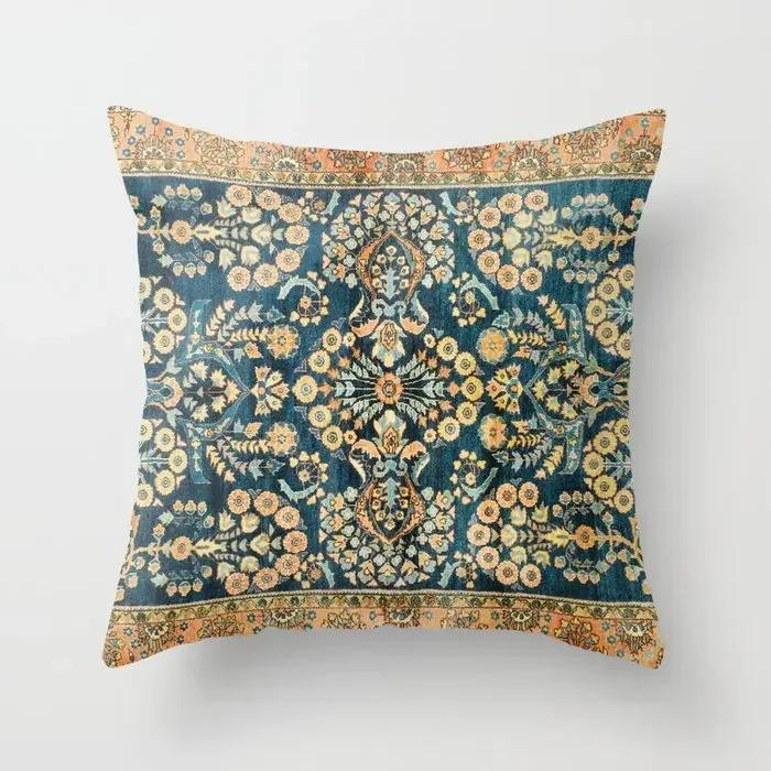 Persian Turkish Carpet Pattern Pillowcase Persian Cushion Case Home Decorative Lumbar Pillow Cover Sofa Car Cushion Cover Decor