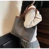 Canvas bag women's large-capacity new autumn and winter versatile casual shoulder bag simple student tote bag
