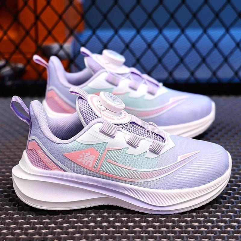 

Girls shoes summer 2025 new children s ultra-light running shoes non-slip buttons student girls lightweight sports shoes 31