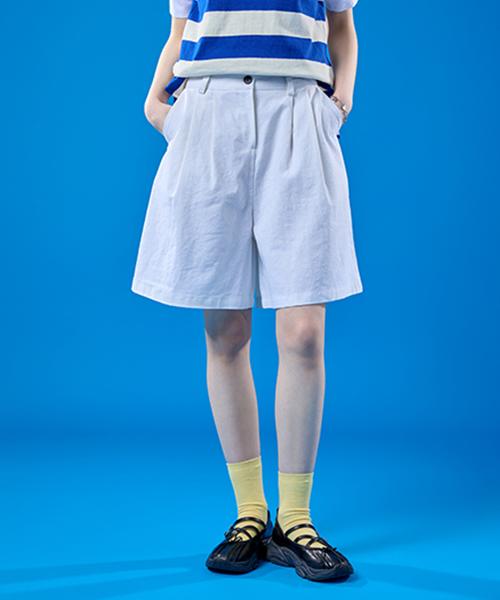 KOLEAT Linen Bermuda Shorts [White] Summer Pants Ver.