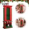 Calendario dell'Avvento per Bambini Natale Babbo Natale Camini Calendario del Conto alla Rovescia, 24 Giorni Claus Decorazione da Tavolo di Natale per Festa Festiva