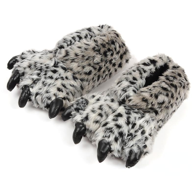 Fashion Funny Plush Slippers Women Winter Shoes Indoor Personalized Casual Flats Furry Slides Couples Comfort Bedroom Shoes Halloween