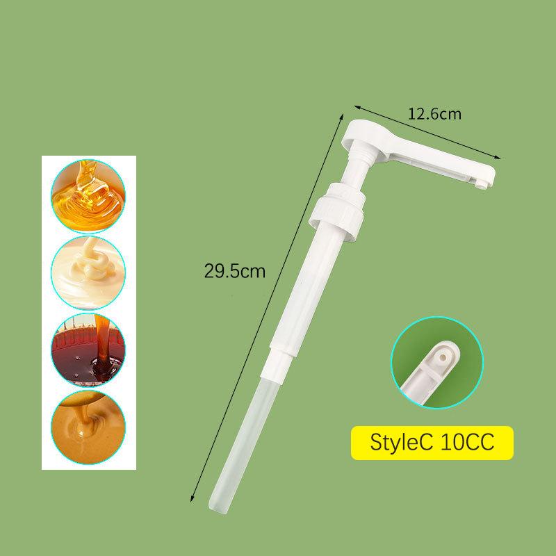 1600ml Transparent Coffee Syrup Bee Drip Double Scale Storage Dispenser pump Bottle Squeeze milk Bottle Honey Jar Container