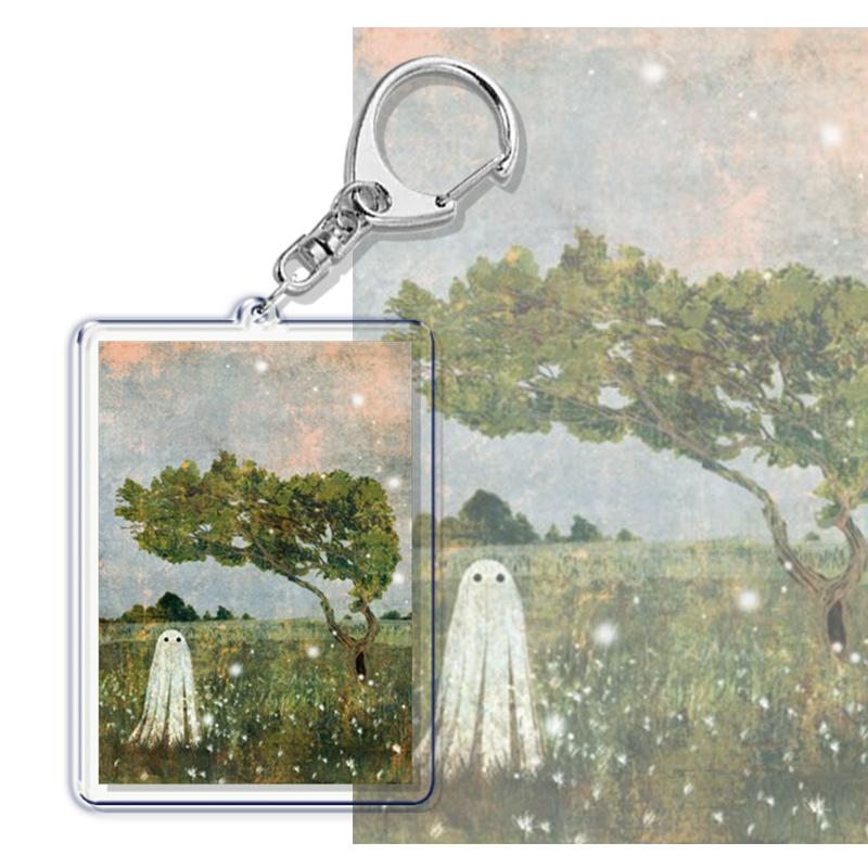 

Halloween Spooky Cute Ghost Keychains Ring for Accessories Animal Witch Bag Pendant Key Chain Llaveros Ewelry Fans Gifts