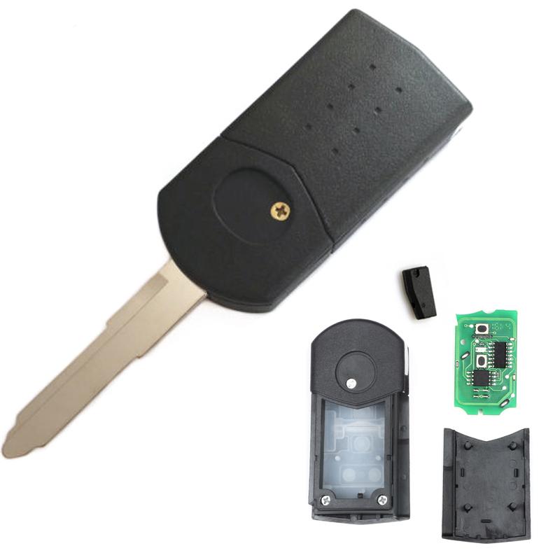 Keyecu SKE126-01 SKE126-A1 2 Buttons 433MHz 4D63 Chip For Mazda 2 3 5 6 MX5 RX8 CX7 2007 2008 2009 2010 Flip Remote Car Key Fob