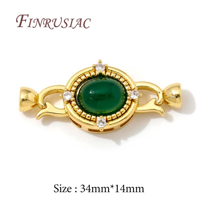 18K Gold Plated Brass with Zircon Clasps For Jewelry,Fasteners For Bracelets Connectors,Accessories DIY Jewelry Making Supplies