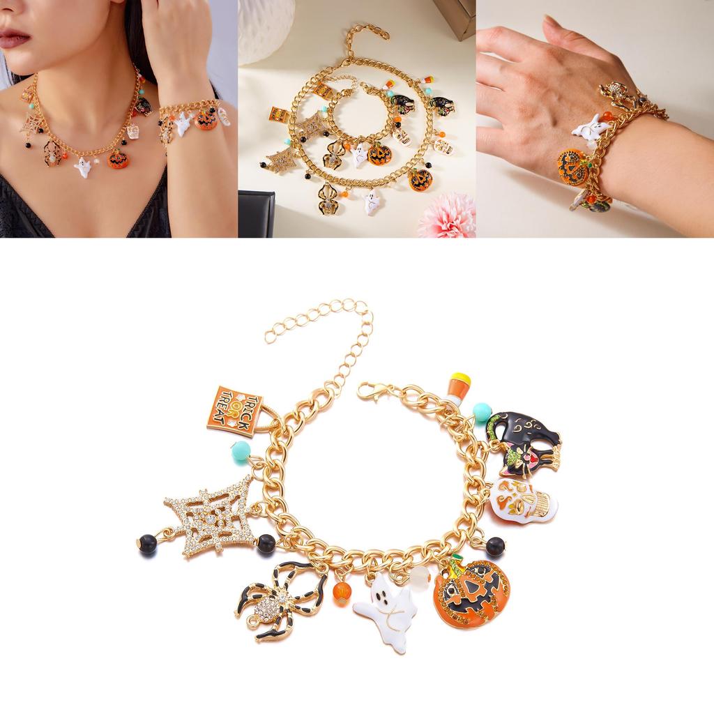 Spooky Halloween Animal Zodiac Alloy Jewelry Collection For Party Accessories