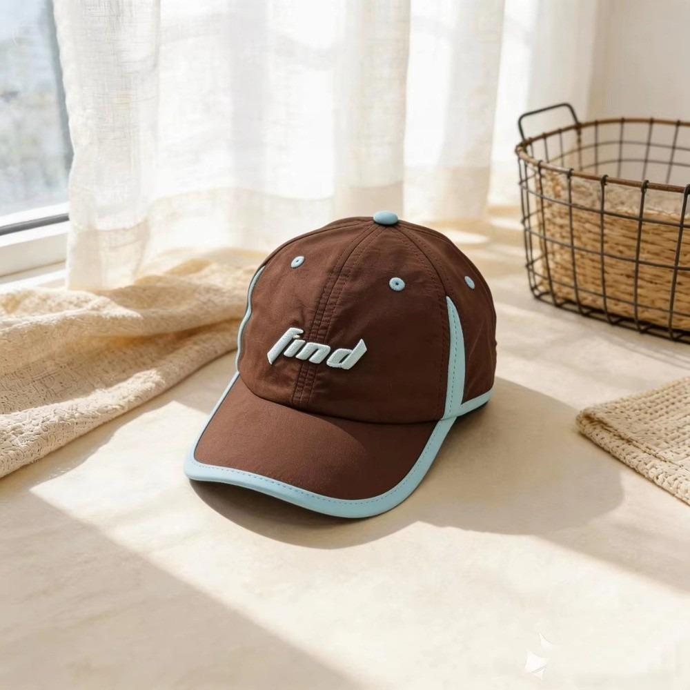 Thin Kids Sun Hats Letter Embroidery Outdoor Sunshade Caps Quick Dry Caps for Children Aged 2-8