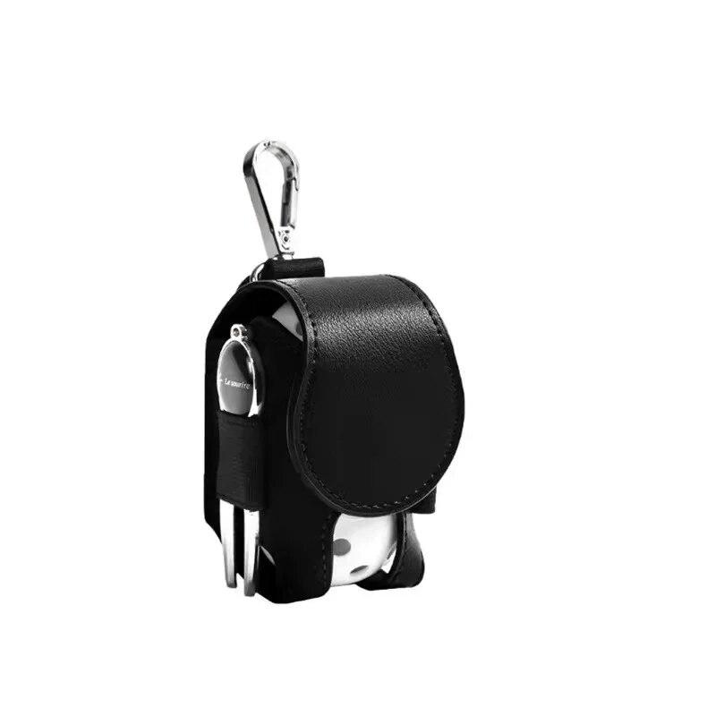 Golf Bag Mini Storage Bag PU Leather Hanging Waist Golf Bag Metal Buckle Golf Belt Bag