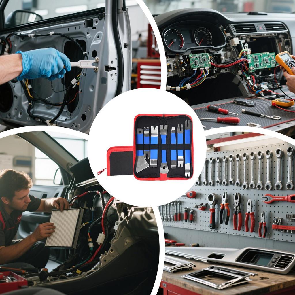 Auto-Zierleisten-Entferner-Werkzeugsatz Auto-Clip-Befestigungselement-Entferner Hebelwerkzeugsatz 1 Satz Reparatur-Hebel-Installationswerkzeug für Auto-Detailing Polster