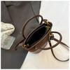 IELGY Ladies Messenger Bag Suede Double Color Contrast Bucket Bag
