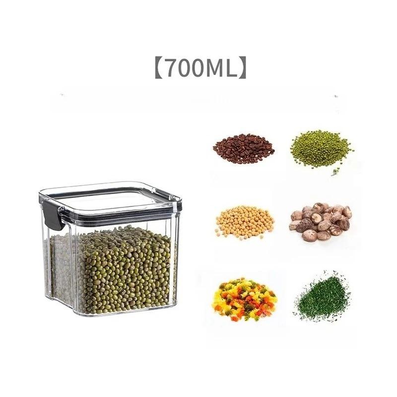 Capacity Plastic Sealed Cans Kitchen Storage Box Transparent Food Canister Keep Fresh New Clear Container