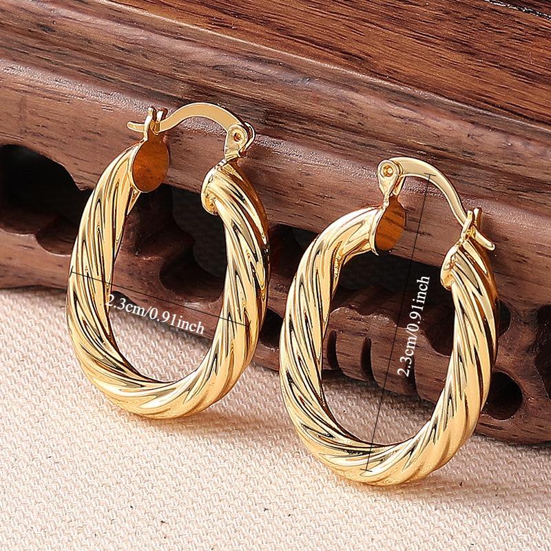 1 Pair, Fashionable, Exquisite and Versatile, Fashionable Textured Earrings