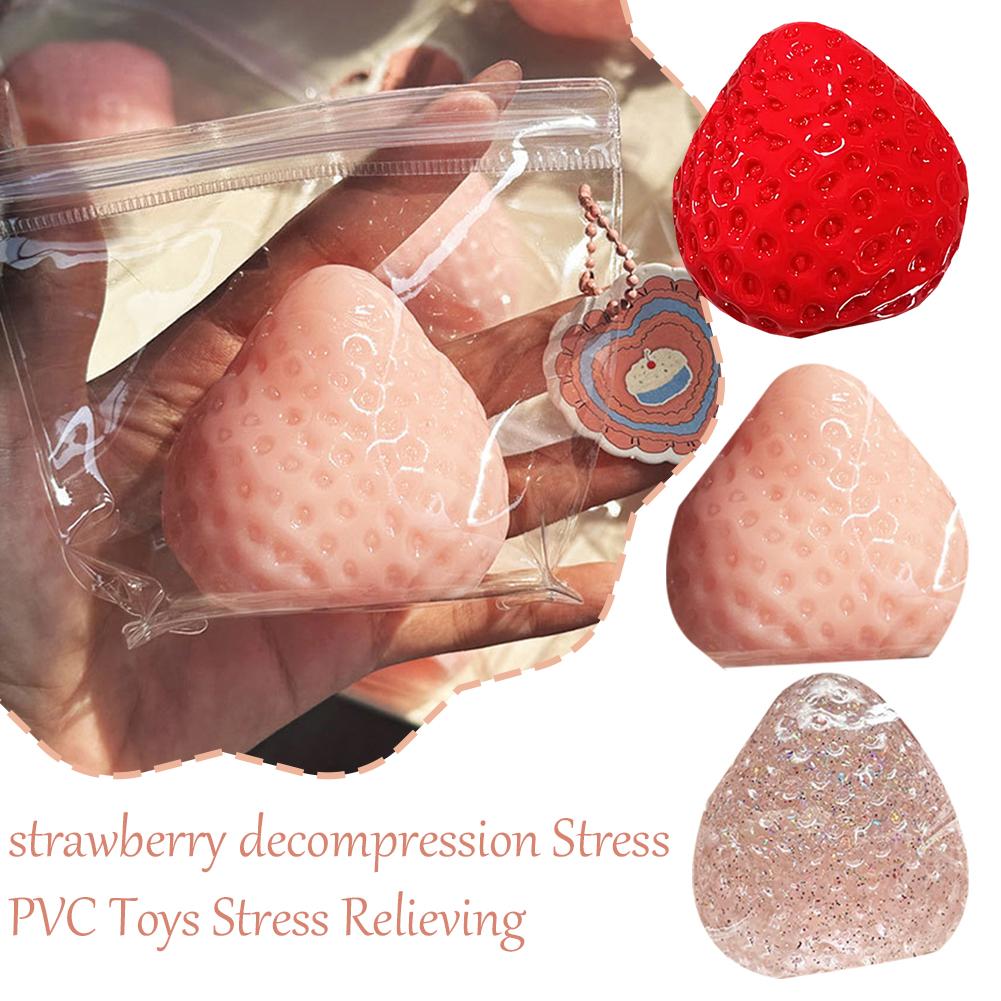 Simulation Strawberry Decompression Kneading Slow Rebound Fruit Soft Toy P3U7