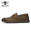 Desai Birinci Katman İnek Derisi Erkek Ayakkabıları İş Elbisesi Yumuşak Tabanlı Loafer'lar Retro İngiliz Deri Ayakkabılar Tek Pedallı Erkek Ayakkabıları