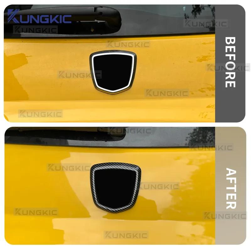 For Fiat 500 2008-2024 Abarth 595 695 2012 2013 2014 2015 2016 2017 2018 -2024 Rear Badge Frame Decoration Cover ABS Trim