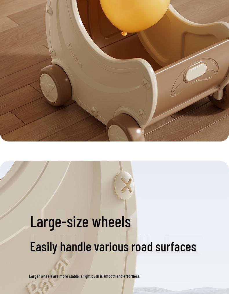 Banana-Themed Children's Toy Cart: Early Education Puzzle & Role-Playing Storage Organizer