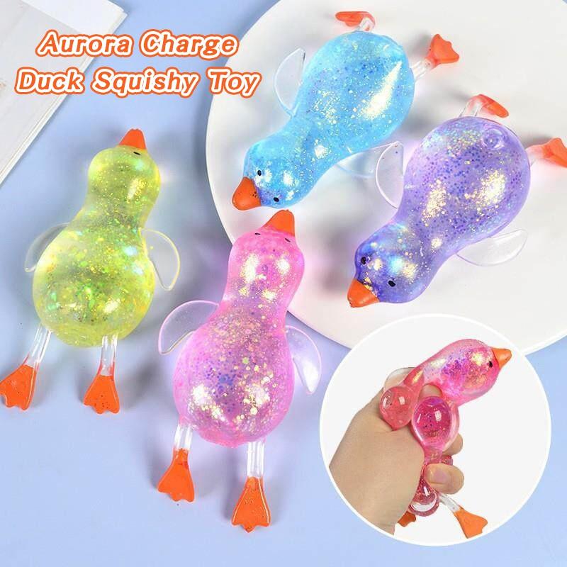 Cute Duck Squishy Toy Funny Fidget Cube Gifts Slow Rebound Sequins Squishy Ornament Soft Squishy Bunny Children'S Day Gift