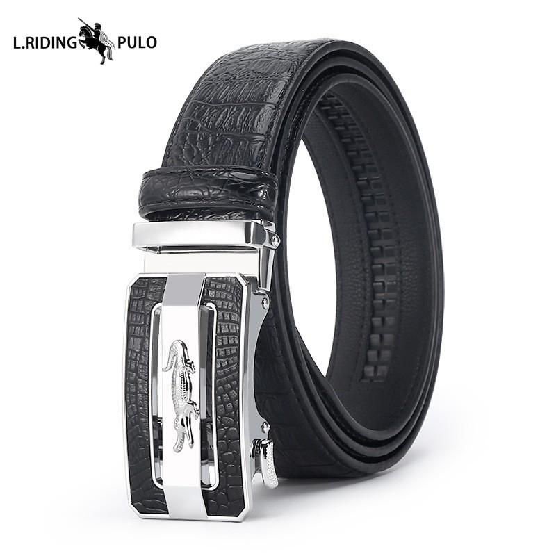 

Чоловічий висококласний ремінь з крокодилової шкіри, діловий, модний, для молоді, з автоматичною пряжкою 125cm