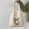 Japanese and Korean Style Canvas Tote Bag - Women's Large Capacity Summer Shoulder Bag for School or Tutoring