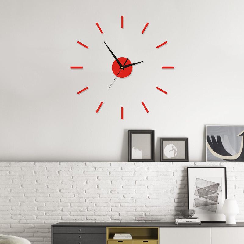 European Style Minimalist Living Room Bedroom Clock Creative DIY Decoration Wall Sticker Clock 3D Stereoscopic Hanging Clock