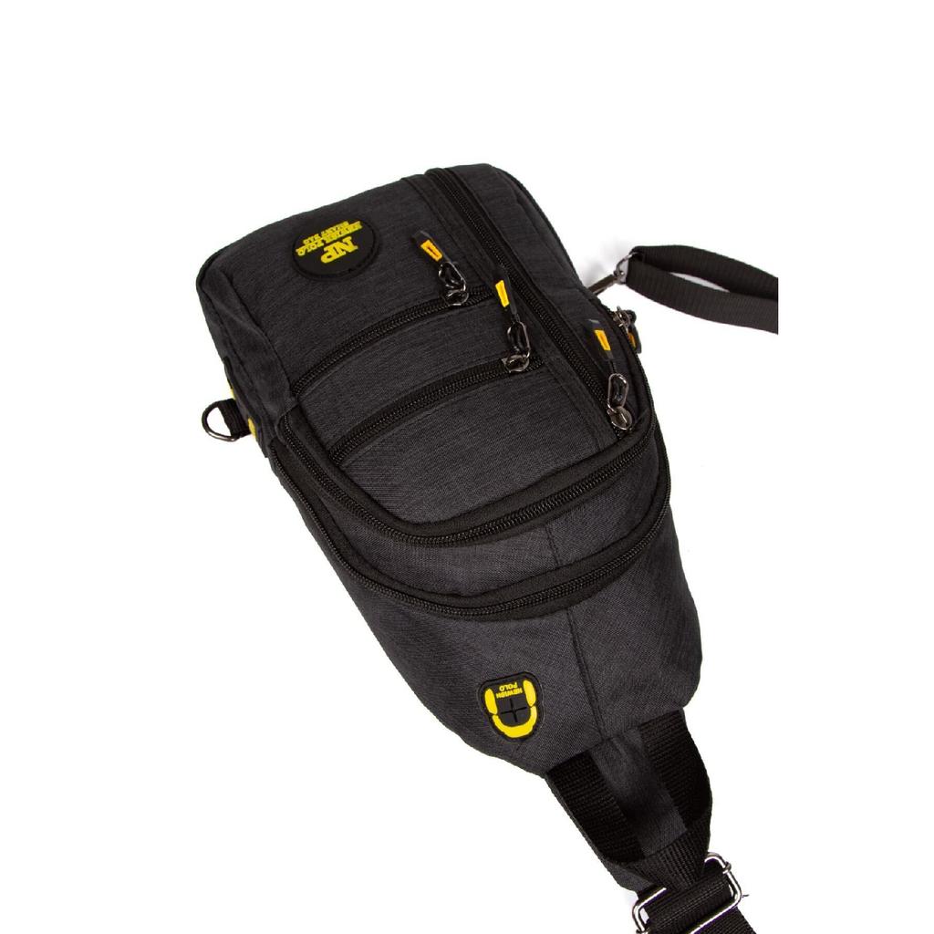 Linen Shoulder And Waist Bag With Ears And Usb Port (17x28cm)