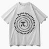 Hot Sale Mens High Quality Cotton Crewneck Funny Pi Print Summer Loose Tshirt Short Sleeve Gothic Oversized Tshirt Casual Tops