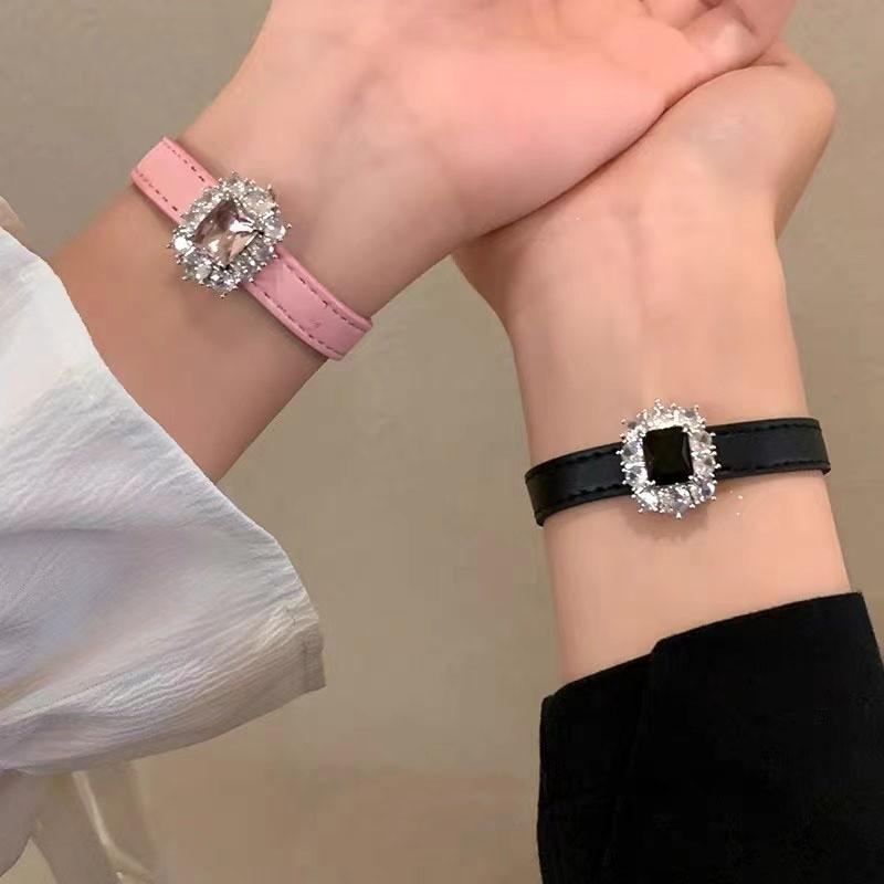 Geometric Gemstone Highend Leather Bracelet Versatile Jewelry For Occasions All