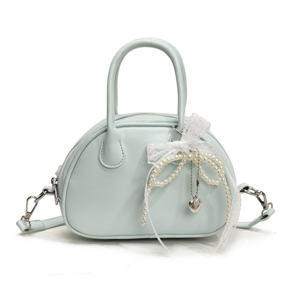 

with Pearl Pendant Bowling Shoulder Bag Sweet Pillow Handbag Boston Crossbody Bag Streetwear синій