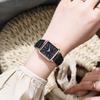 Quartz Watch for Women Luminous Hands Compact Wristwatch Elegant Arabic Numerals Watch Easy Night Reading Square Watch for Daily Wear Gift