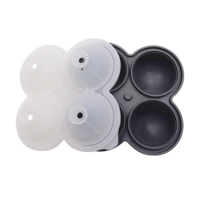 Silicone 4-Sphere Ice Ball Maker with Funnel